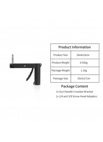 PROOCAM Z-Gun handle crossbar bracket 3/8″ head